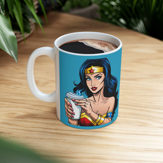 Wonder Woman Loves Coffee - Mug